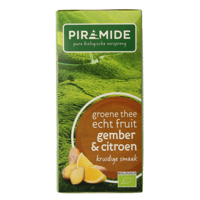 Té verde con jengibre y limón bio 20 bolsitas