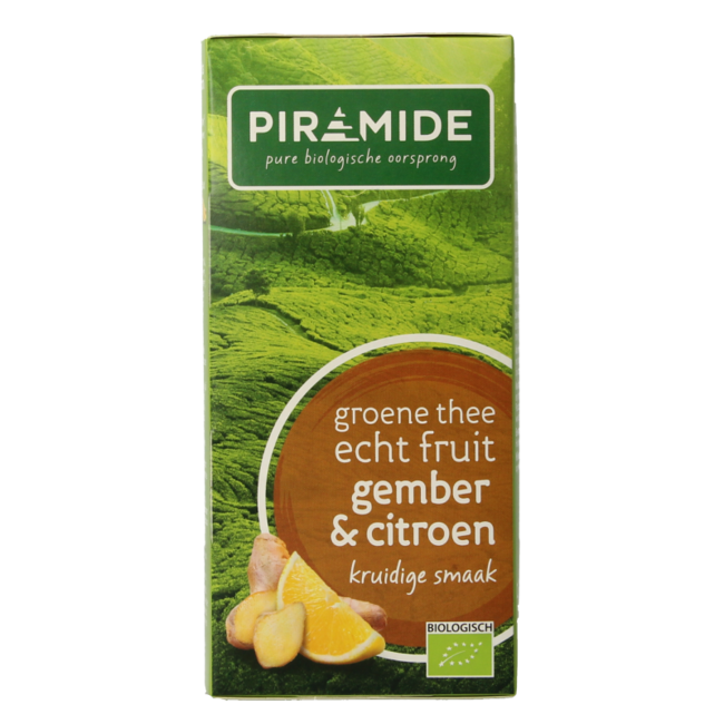 Thé vert gingembre et citron bio 20 sachets