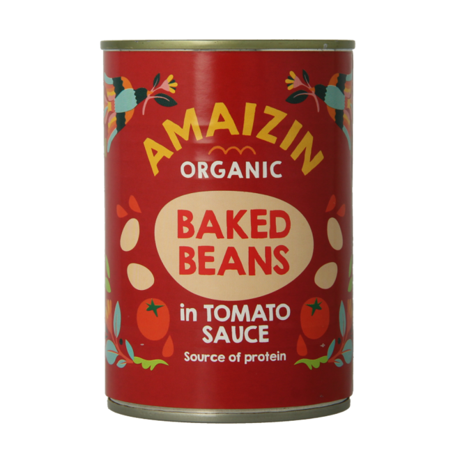 Amaizin Witte bonen in tomatensaus bio 400 Gram