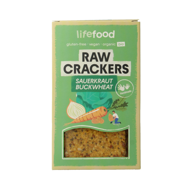 Life Sauerkraut Buckwheat Crackers Raw Organic 90g