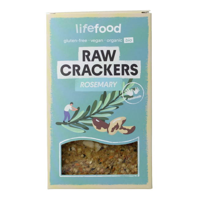 Lifefood Life crackers rozemarijn raw bio 90 Gram