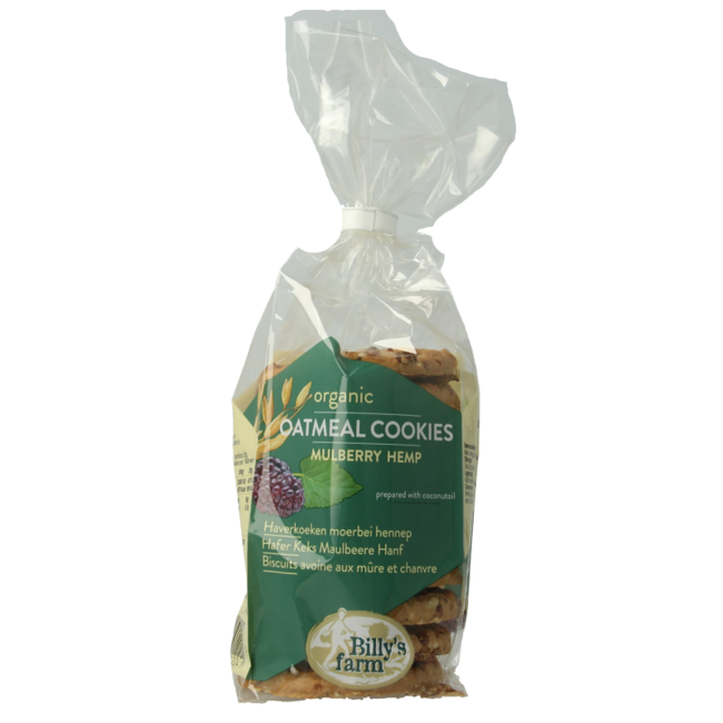 Organic Oat Biscuits with Mulberry and Hemp 200g
