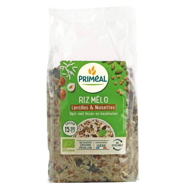 Primeal Reis, Linsen und Haselnüsse, Bio, 500 Gramm