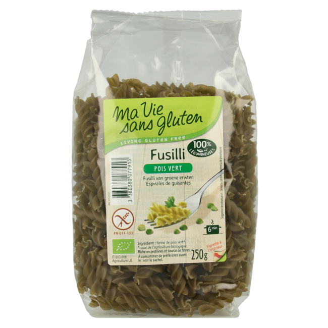 Ma Vie Sans Fusilli aus grünen Erbsen glutenfrei bio 250 Gramm