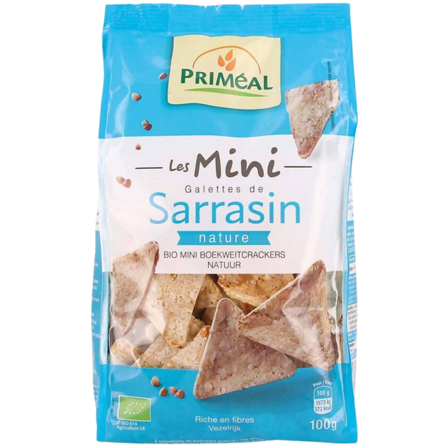 Mini krakersy gryczane naturalne bio 100 gramów
