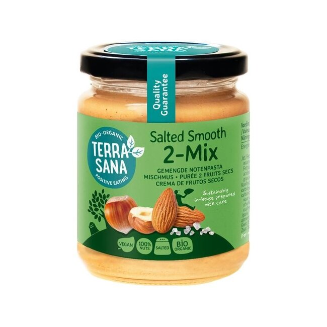 Organic 2-mix hazelnut and almond nut butter 250g