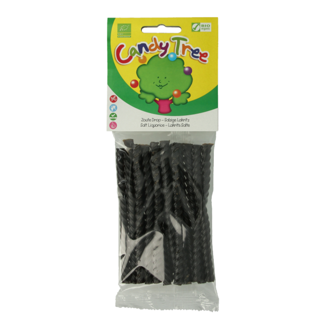 Regaliz salado en cable Candy Tree sin gluten bio 100 g