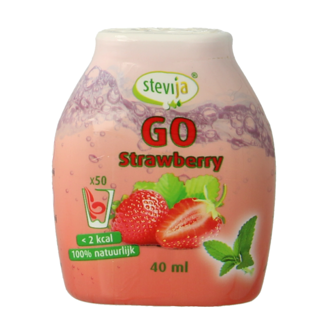 Syrop do lemoniady SteviJa Stevia go strawberry 40 Mililitrów