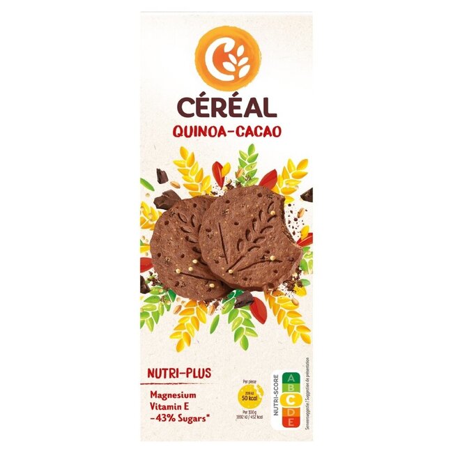 Biscotto ai Cereali Quinoa e Cacao 132 Grammi