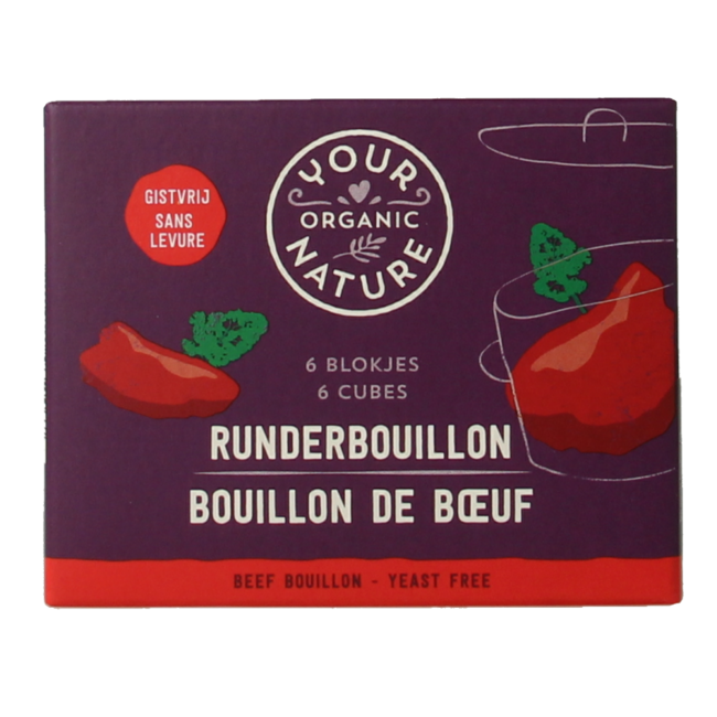 Organic clear beef bouillon yeast-free 66g