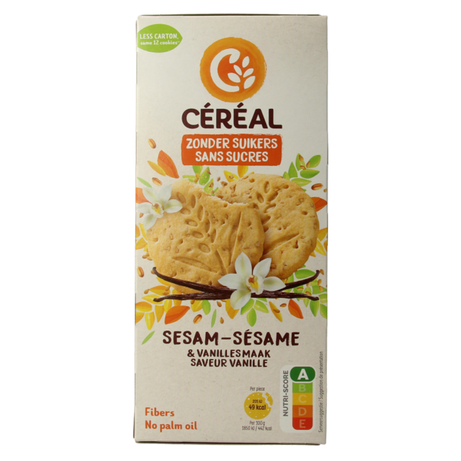 Cereal Sesame Vanilla Biscuits 132g