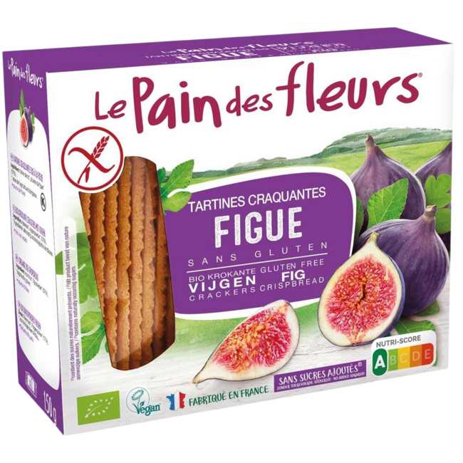 Pain Des Fleurs Cracker croccanti bio con fichi 150 Grammi