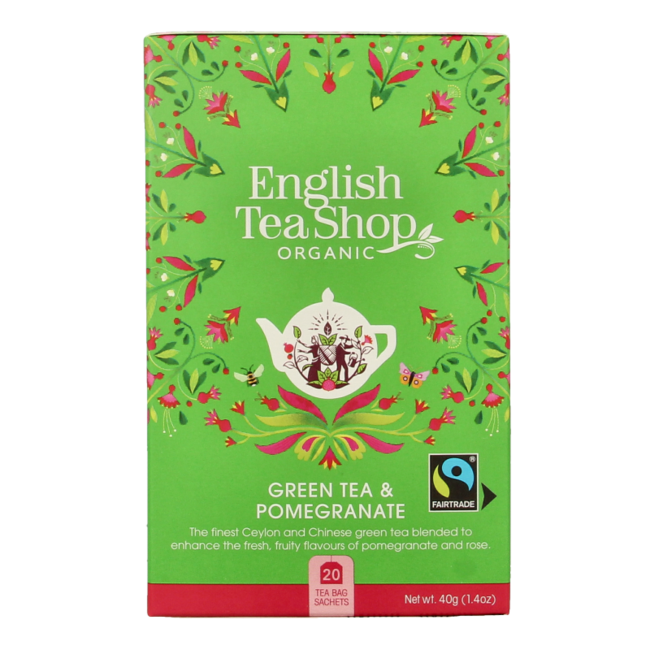 English Tea Shop Tè Verde Melograno Bio 20 Bustine