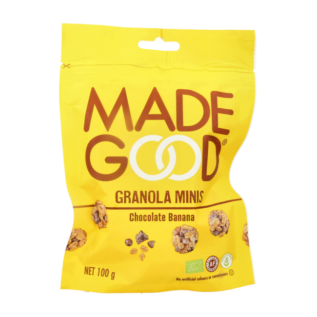 Made Good Granola minis czekolada banan bio 100 Gramów