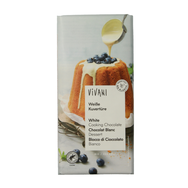 Vivani Organic White Couverture Melting Chocolate 200g