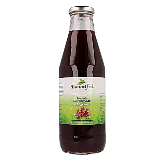 Zumo de arándanos rojos bio endulzado 750 ml