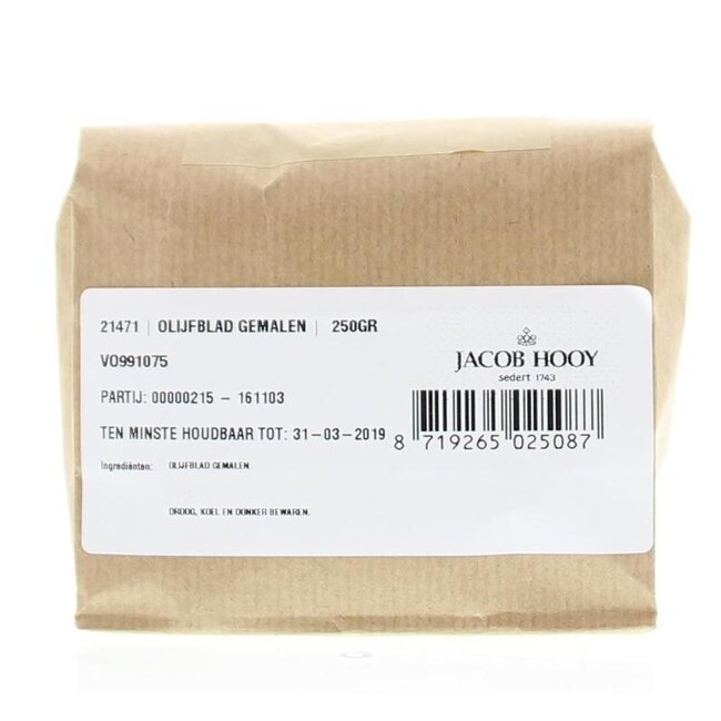 Jacob Hooy feuilles d'olivier moulues 250 g