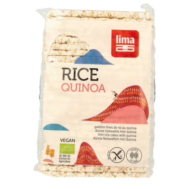 Gallette di Riso Sottili Dritte con Quinoa Bio 130 Grammi