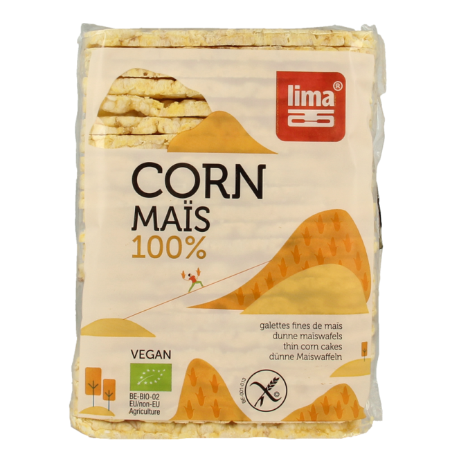Wafle kukurydziane cienkie prostokątne bio 140 g