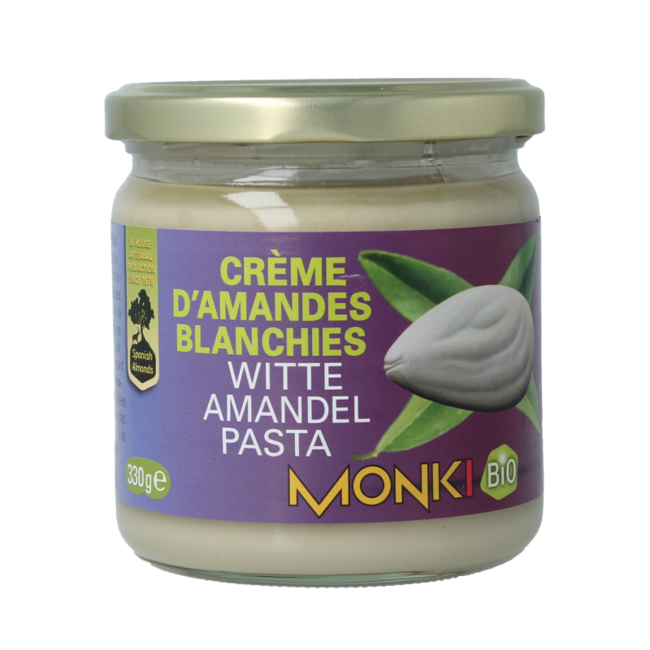 Monki Crema de almendras blancas ecológica bio 330 g