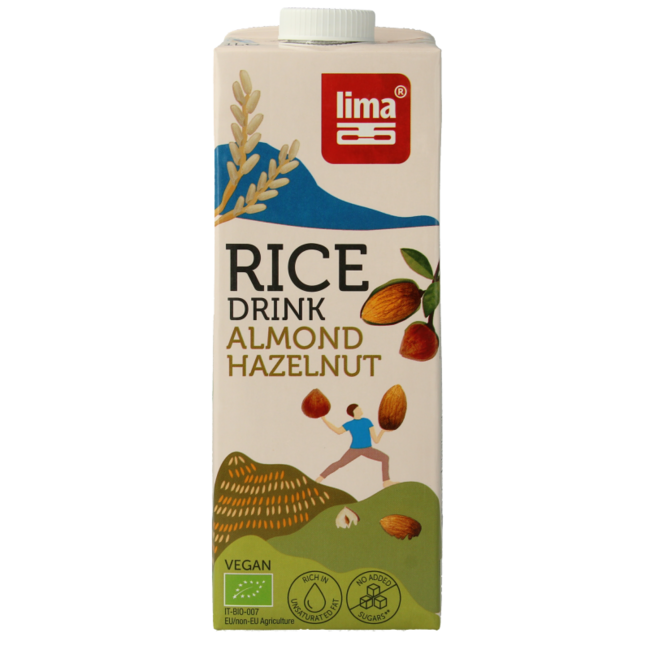 Bevanda di riso nocciola e mandorla bio 1 Litro