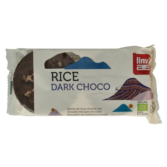 Organic dark chocolate rice cakes 100g