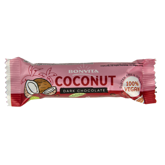 Barretta Bonbarr Cocco e Cioccolato Fondente Bio 40 Grammi
