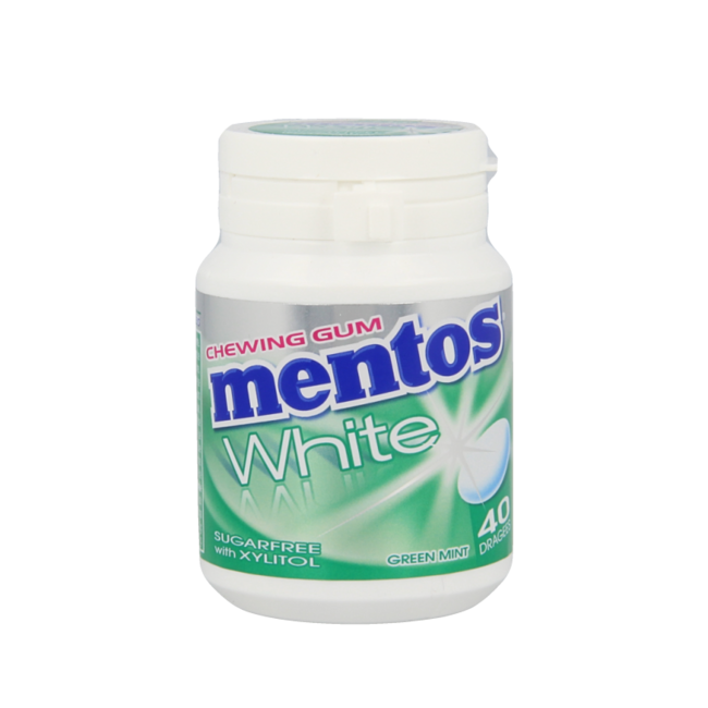 Guma do żucia Green Mint White w słoiku, 40 sztuk