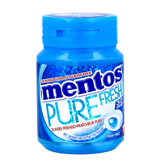 Vasetto Mentos Pure Fresh Menta Pura, 30 Pezzi