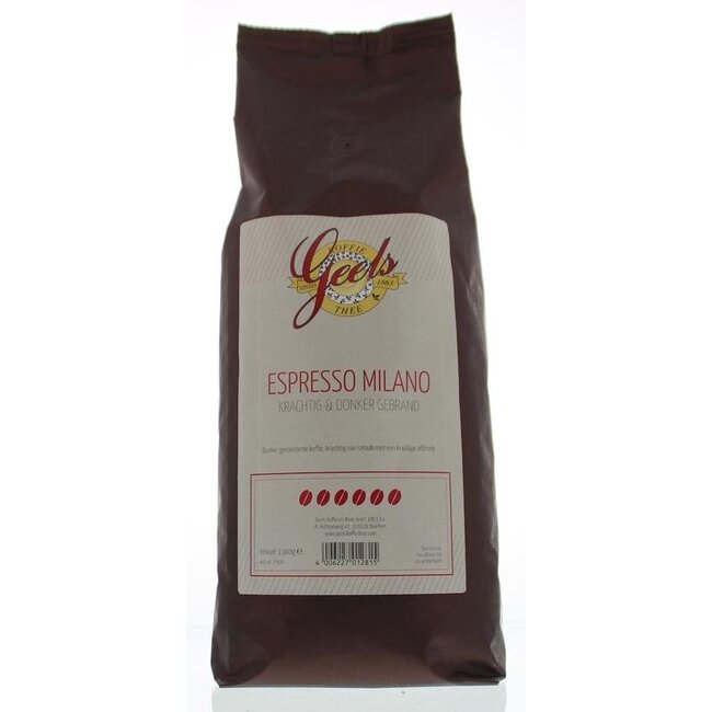 Geels Espresso Milano dunkle Bohnen 1 Kilogramm