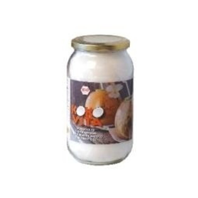 Kokovita Huile de coco désodorisée bio en bocal en verre 1 Litre