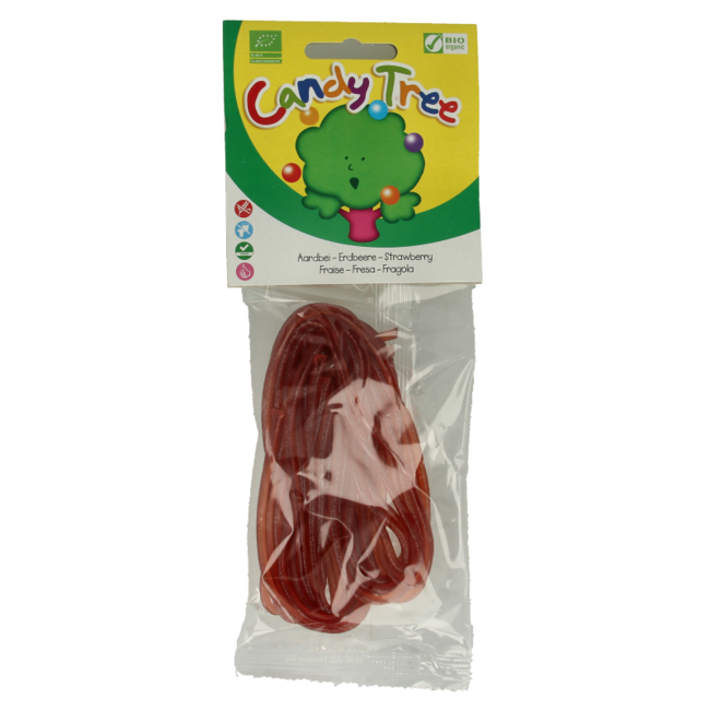 Bio sznurówki truskawkowe 75 gramów