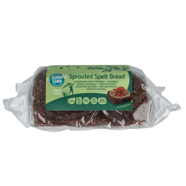 TerraSana Organic Sprouted Spelt Bread Plain 400g