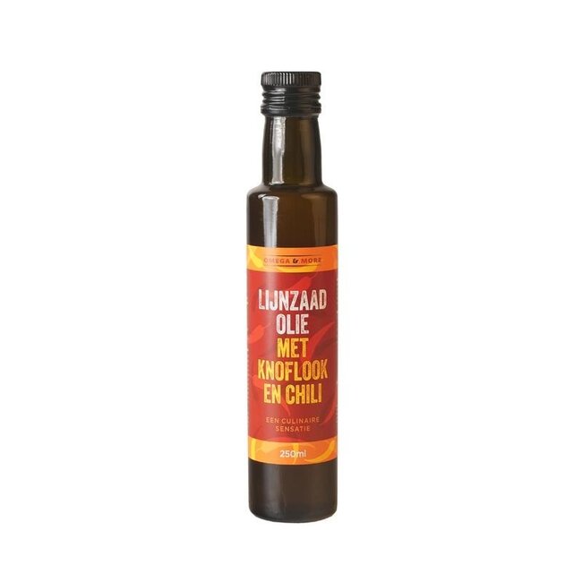 Omega & More Flaxseed Oil Garlic Chilli 250 Millilitres