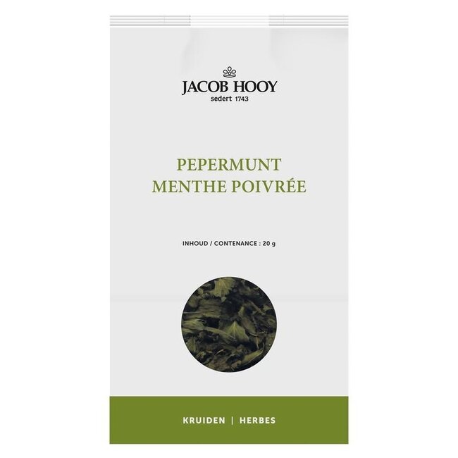 Jacob Hooy Feuilles de menthe poivrée entières 20 g
