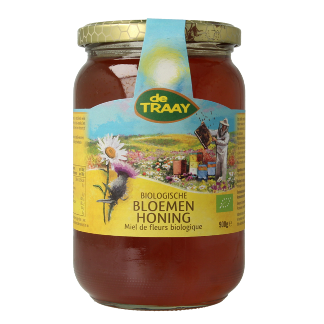 Bloemenhoning vloeibaar bio 900 Gram