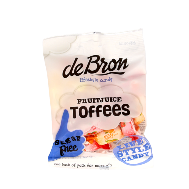 De Bron Sugar-Free Fruit Toffees 90g