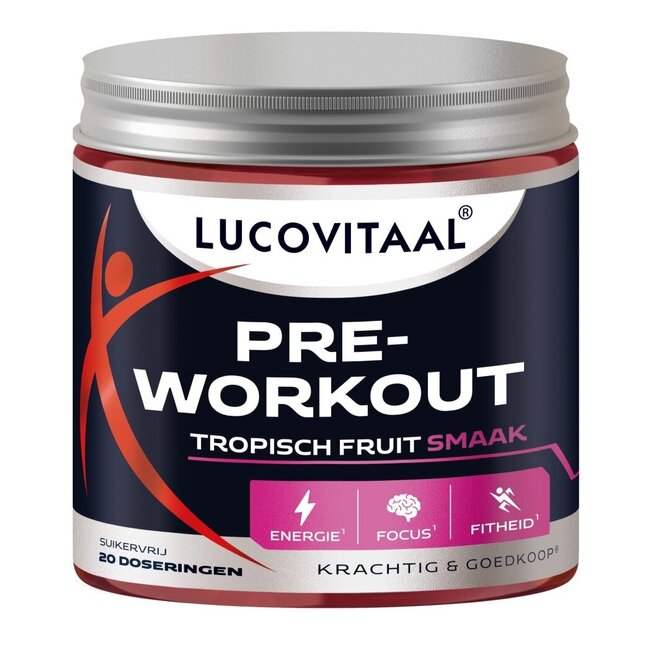 Lucovitaal Pre-Workout Tropische Früchte 200 Gramm