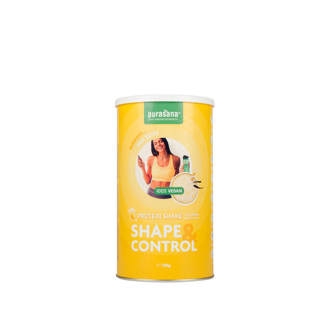 Batido de proteínas vegano Purasana Shape & Control sabor vainilla 350 gramos