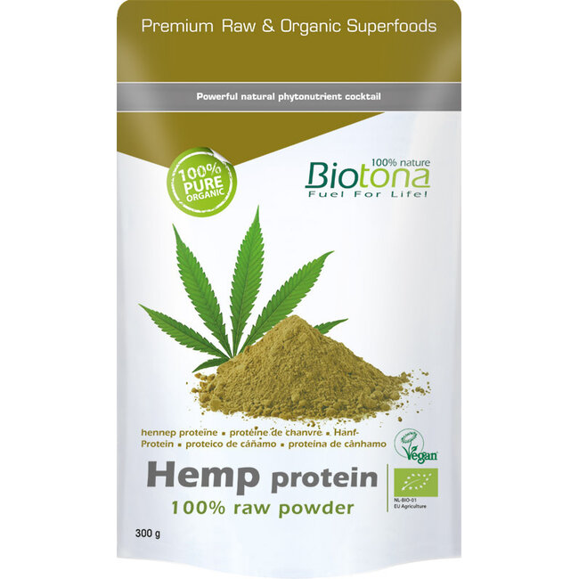 Biotona Hemp Raw Protein Powder Organic 300 Gram