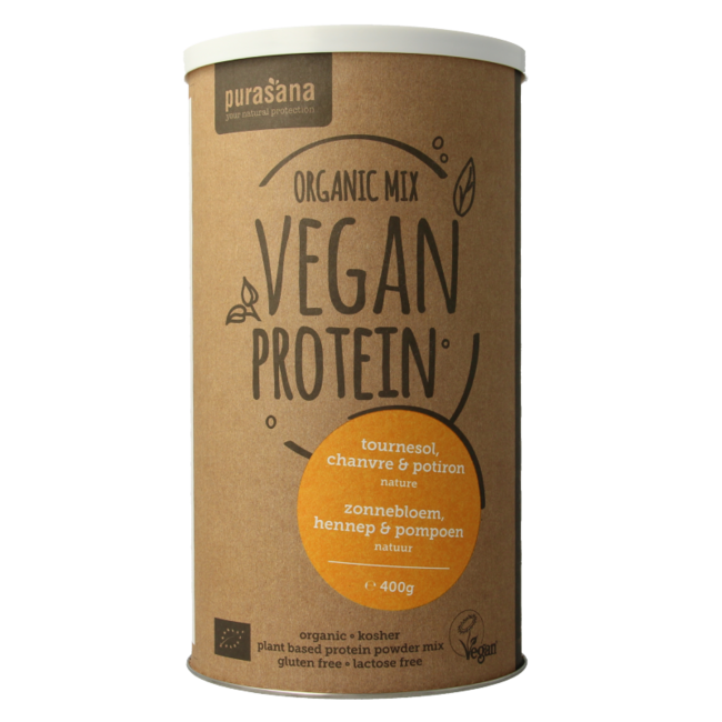 Purasana Protein Sonnenblume Hanf Kürbis vegan Bio 400 Gramm