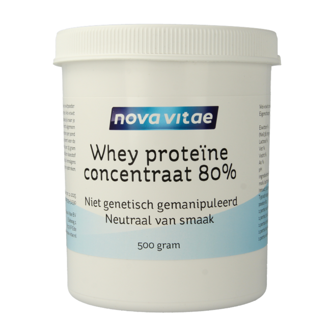 Nova Vitae Concentré de protéine de lactosérum 80% 500 g