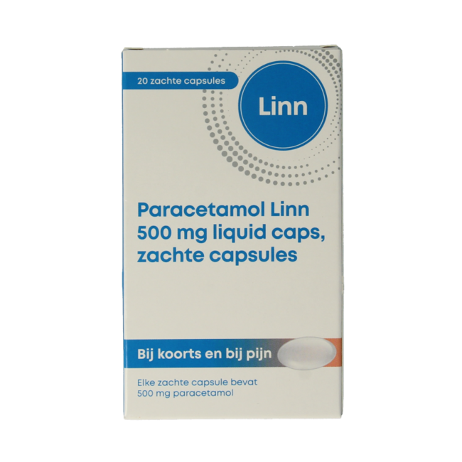 Paracétamol 500 mg capsules liquides, 20 capsules