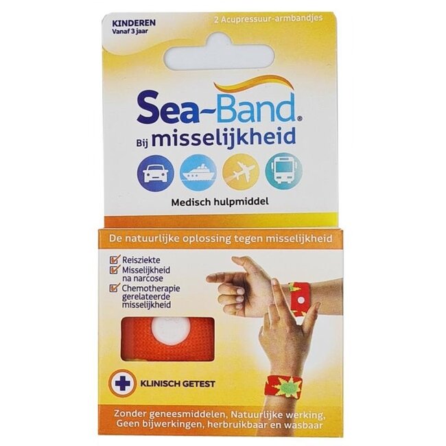 Sea Band Bracelet d'acupression pour enfants orange 1 paire