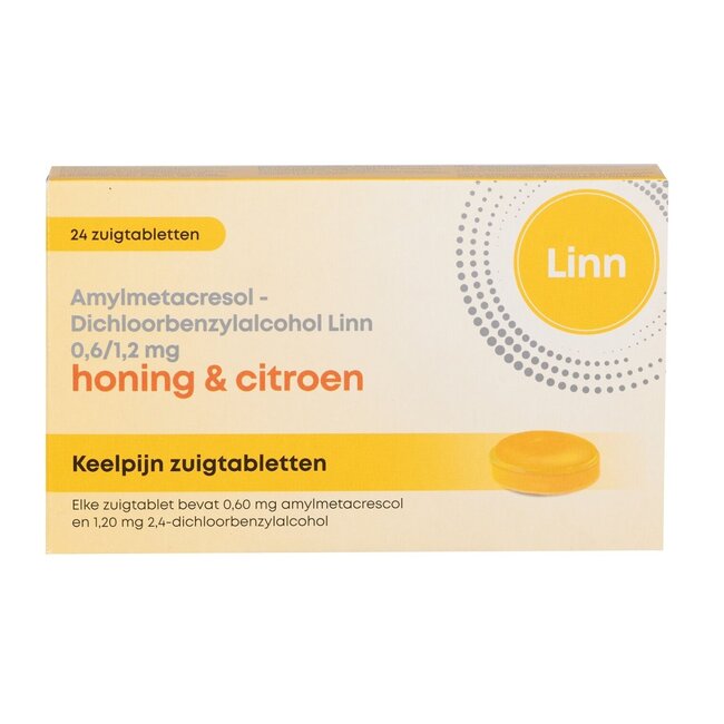 Linn Maux de gorge miel & citron 24 Pastilles à sucer