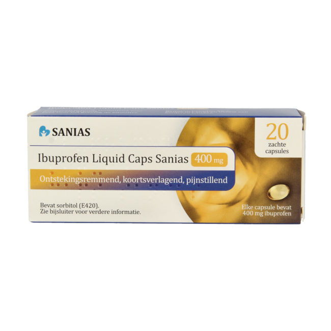 Sanias Ibuprofen w płynie 400 mg 20 kapsułek