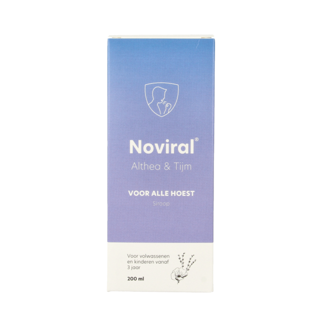 Noviral Hustensirup mit Eibisch und Thymian gegen alle Arten von Husten, 200 Milliliter