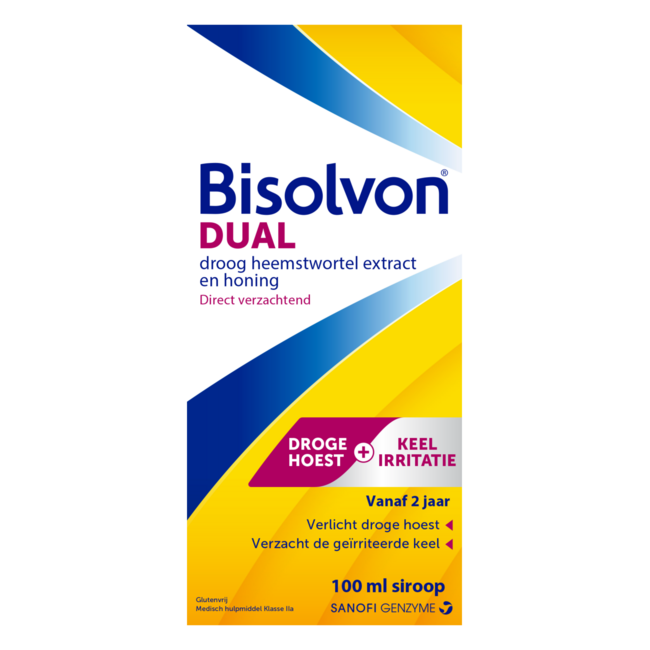 Bisolvon Dual sirop toux sèche/irritation de la gorge 100 millilitres