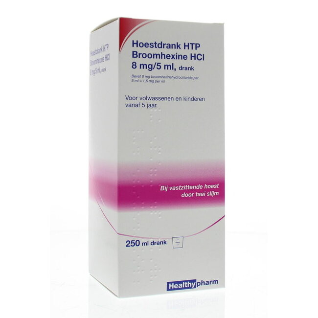 Healthypharm Bromhexine cough syrup 8mg 250 Millilitres
