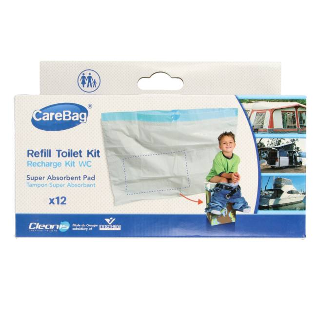 CareBag Nachfüllbeutel für mobiles WC, 12 Stück